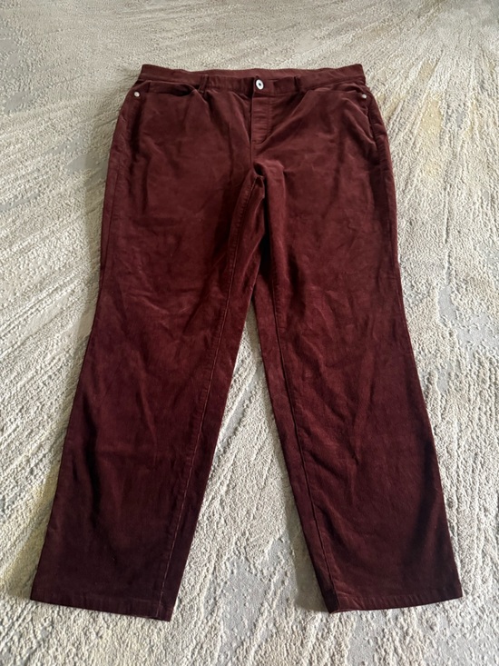 J. Jill Pants - J. Jill corduroy pants burgundy straight leg XL